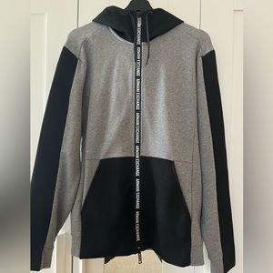 Armani Exchange Zip Up Hooded Sweatshirt